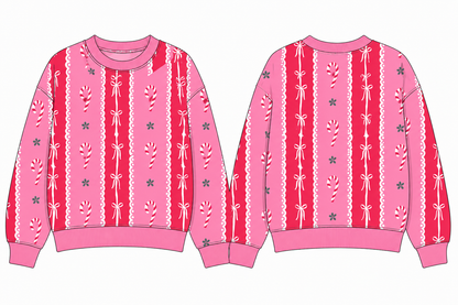 PRE-ORDER: Candy Cane Stripe Crewneck Sweatshirt