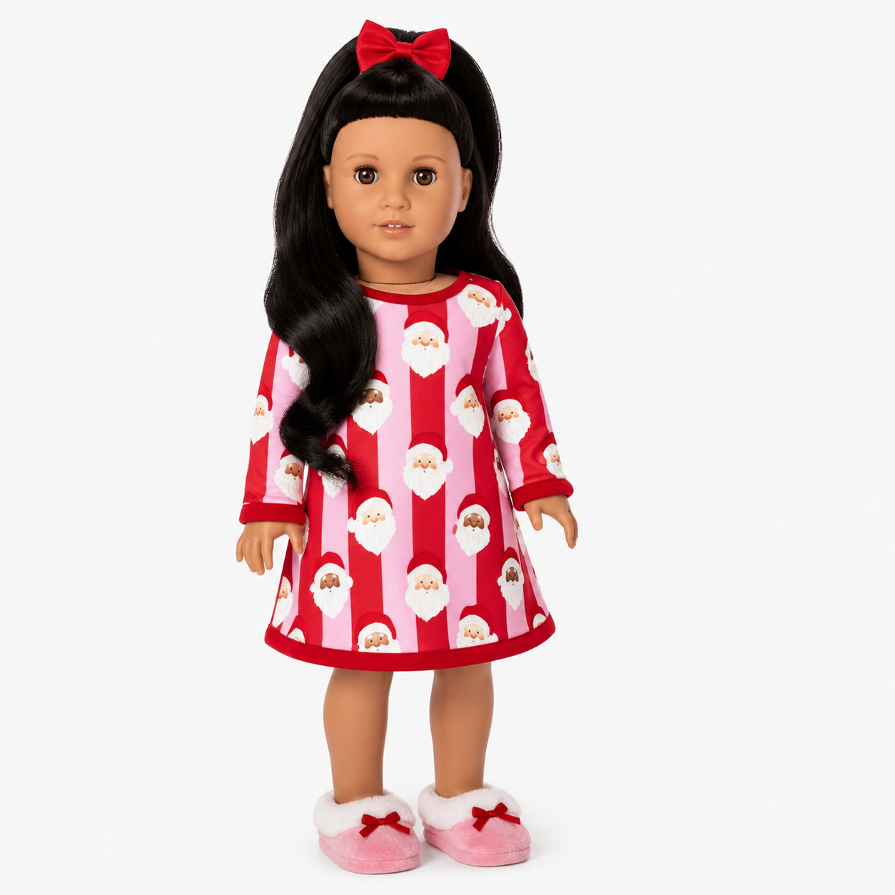 PRE-ORDER: St. Nick Stripes Doll Gown