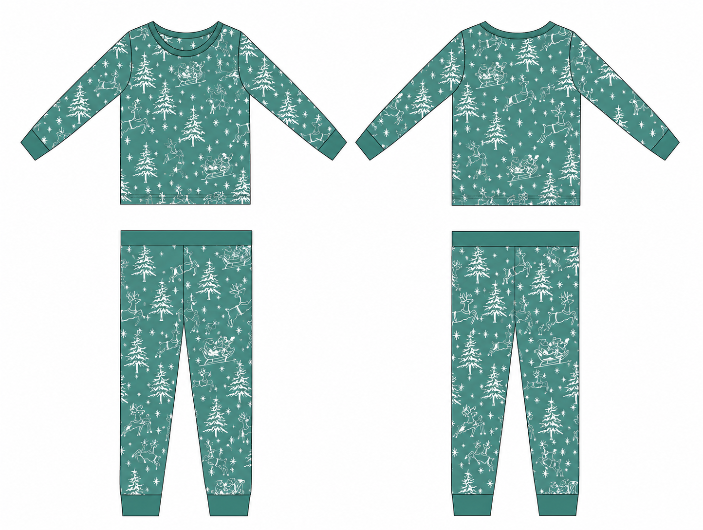 PRE-ORDER: Vintage Sleigh Christmas Bamboo Pajama Set