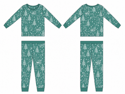 PRE-ORDER: Vintage Sleigh Christmas Bamboo Pajama Set