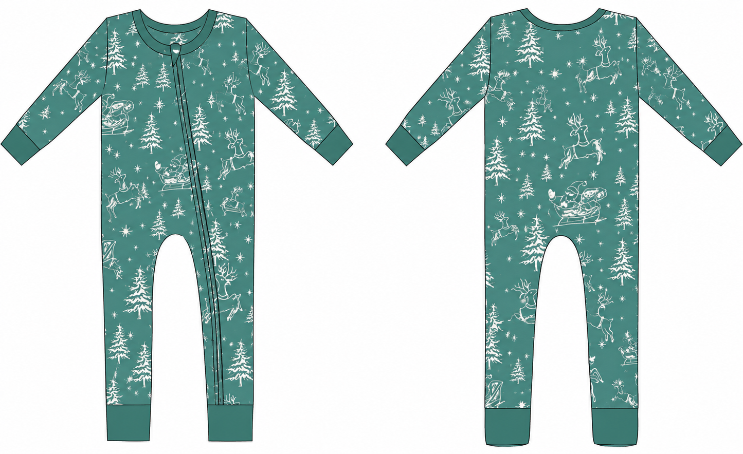 PRE-ORDER: Vintage Sleigh Christmas Convertible Romper