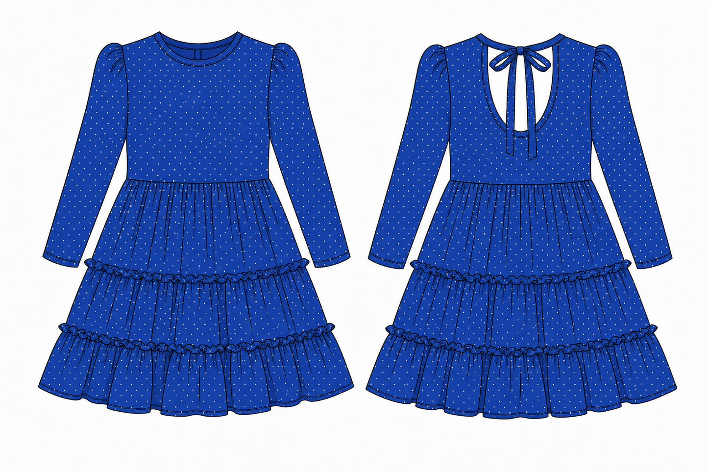 PRE-ORDER: Sapphire Velvet Tie Back Dress