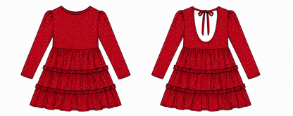 PRE-ORDER: Ruby Velvet Tie Back Dress