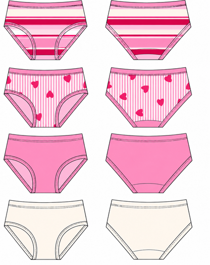 Sweetheart Stripes Underwear Set