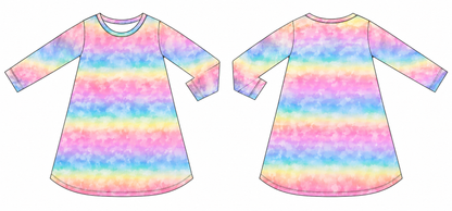 Prism Rainbow Ombre Bamboo Gown