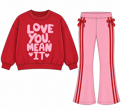 Love You, Mean It Crewneck Sweatshirt