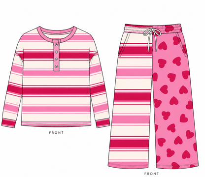 Sweetheart Stripe Women's Lounge Set