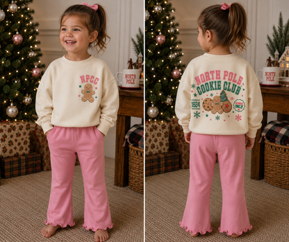PRE-ORDER: North Pole Cookie Club Crewneck Sweatshirt - PINK