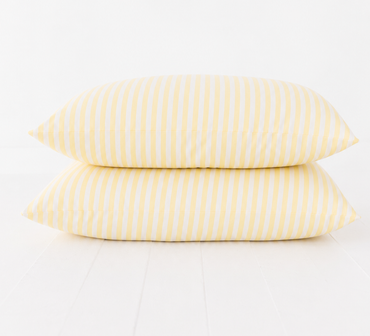 Lemon Stripes Pillowcase Set