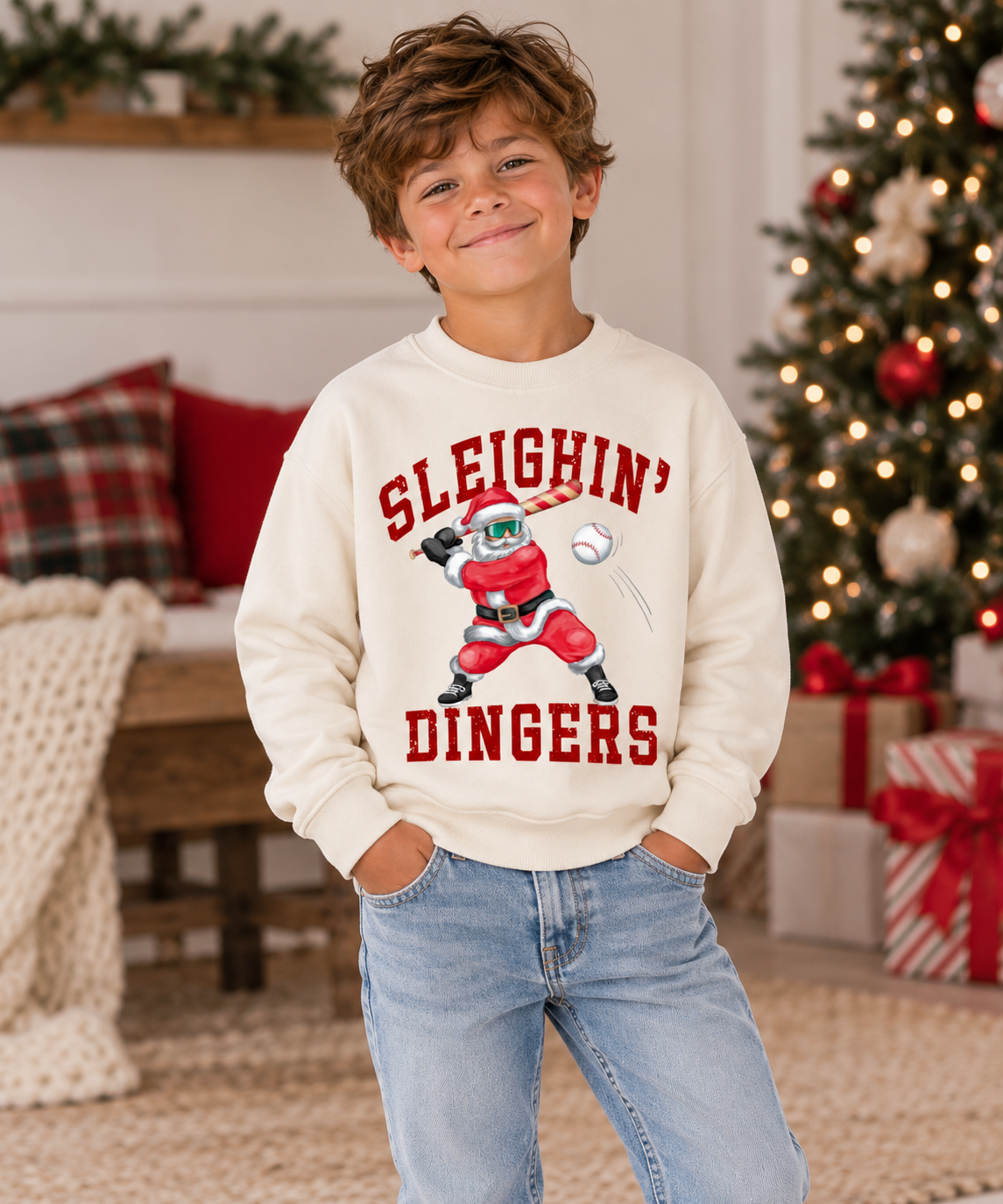 Sleighin' Dingers Crewneck Sweatshirt - LIGHTWEIGHT