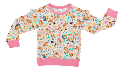Delilah Ruffle Crewneck Sweatshirt