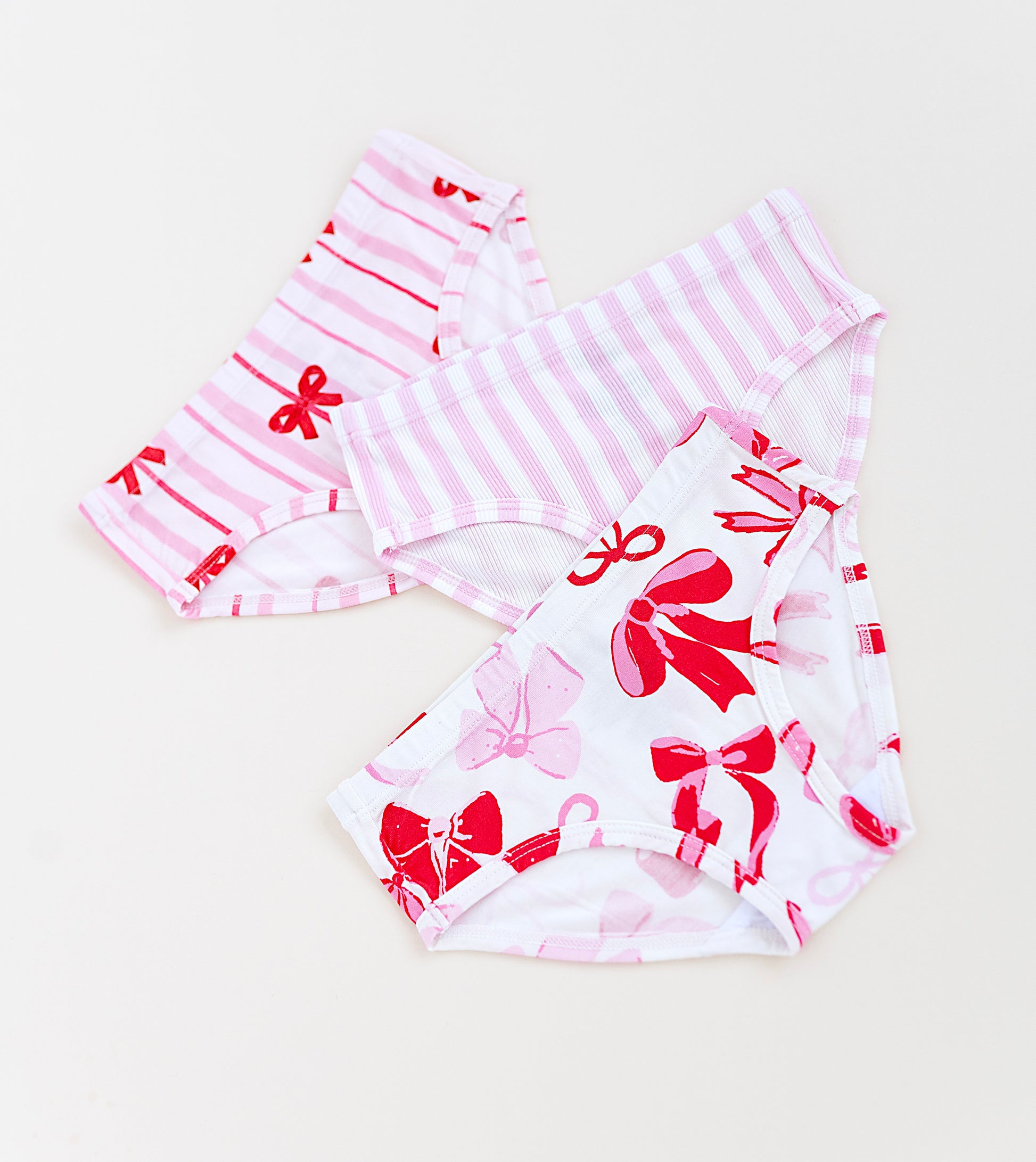 Birdie Bean Blushing Bows underwear made from soft bamboo viscose fabric