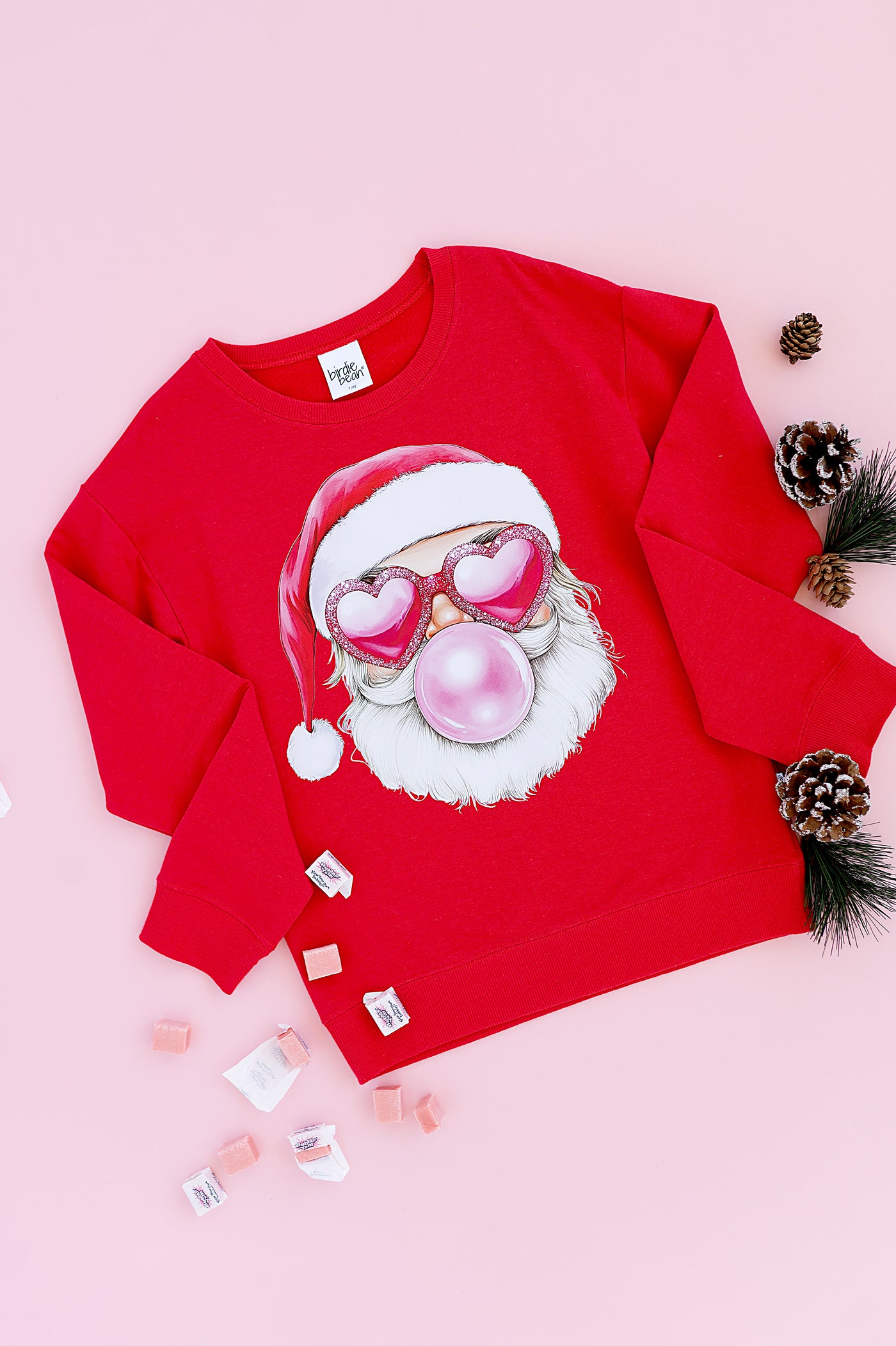 Bubblegum Santa Crewneck Sweatshirt