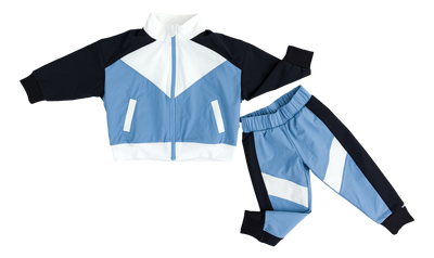 dusty blue windbreaker set