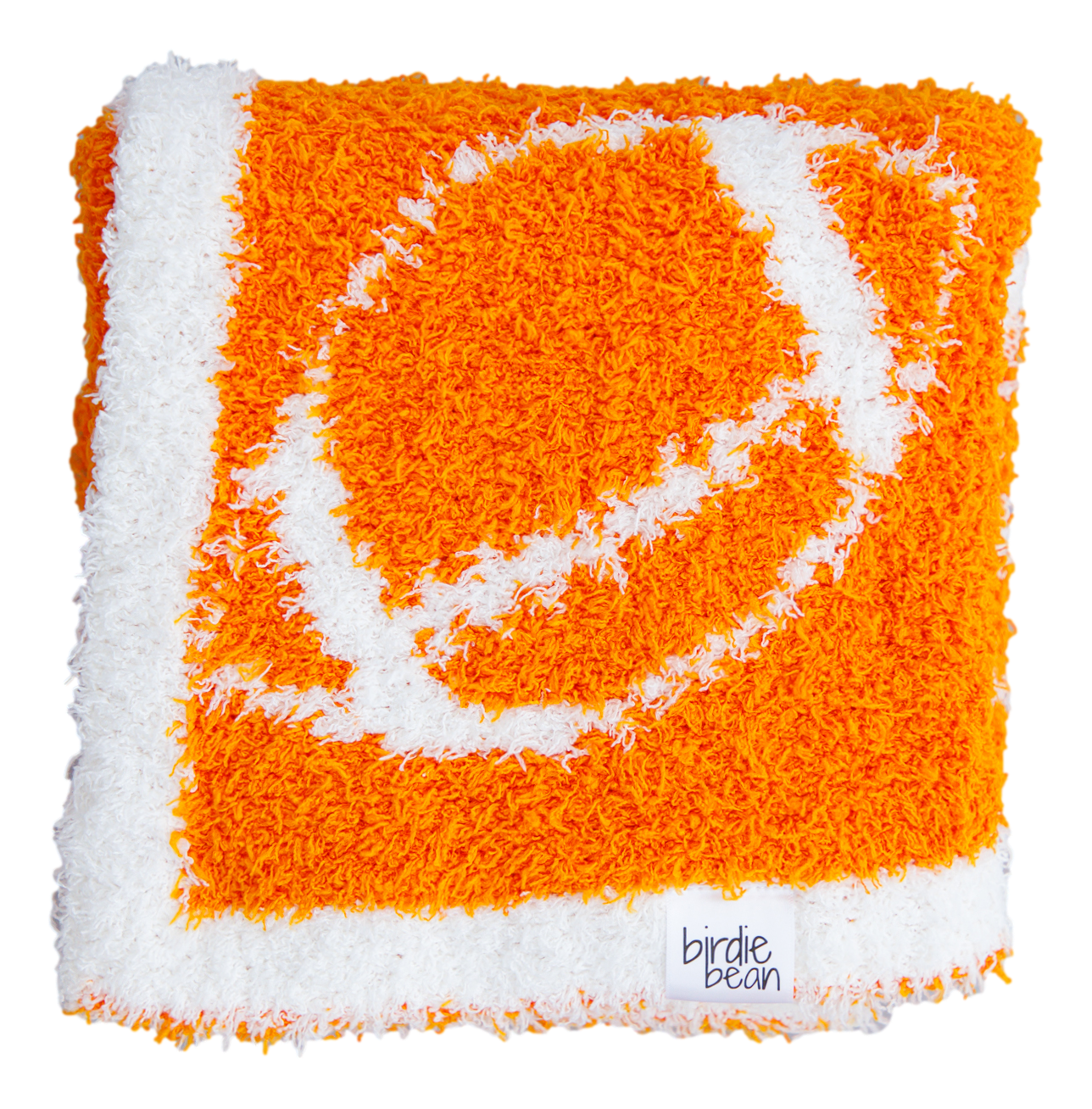 football blanket- ORANGE/WHITE - STROLLER