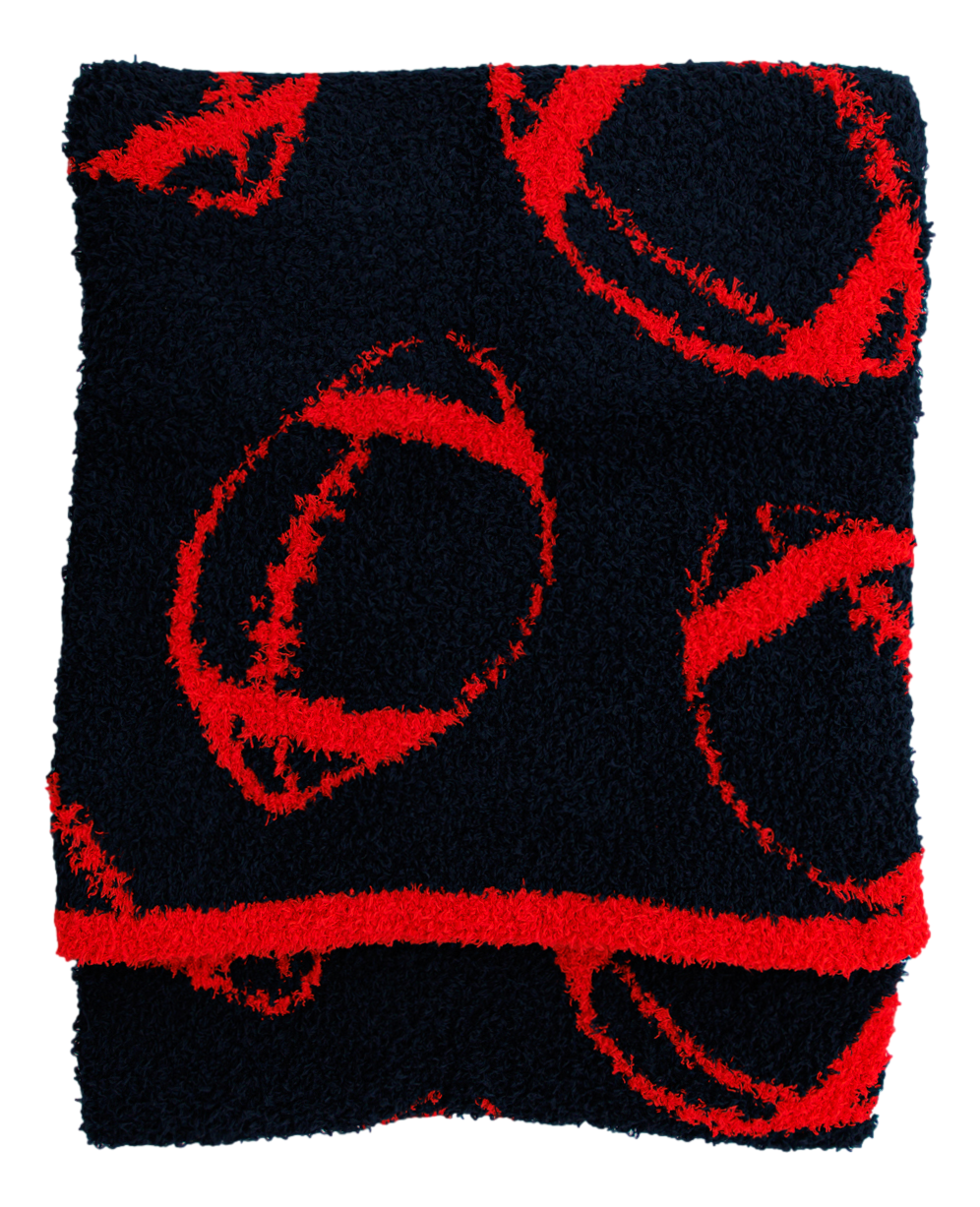 Football Blanket- RED/BLACK -TODDLER