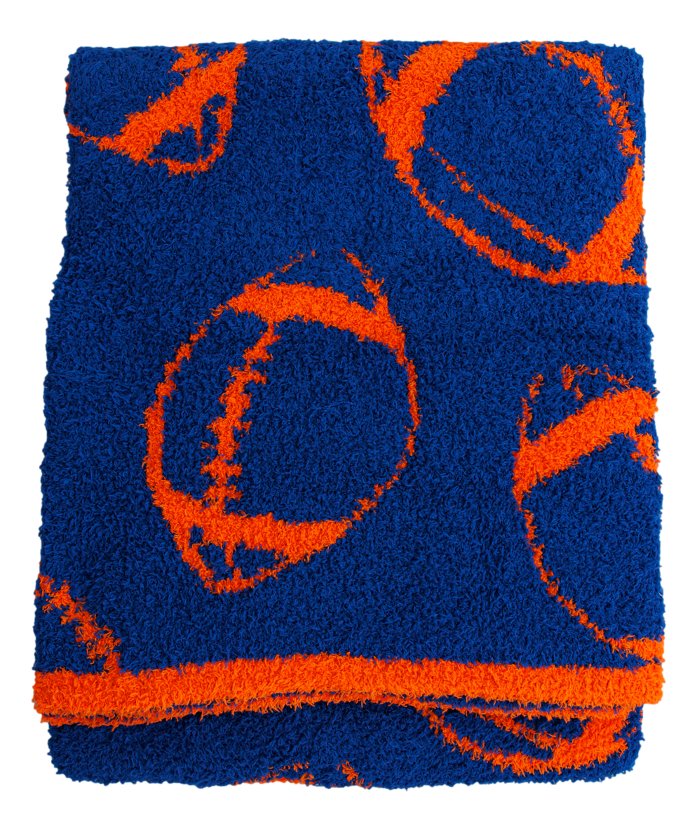 football blanket- BLUE/ORANGE -TODDLER