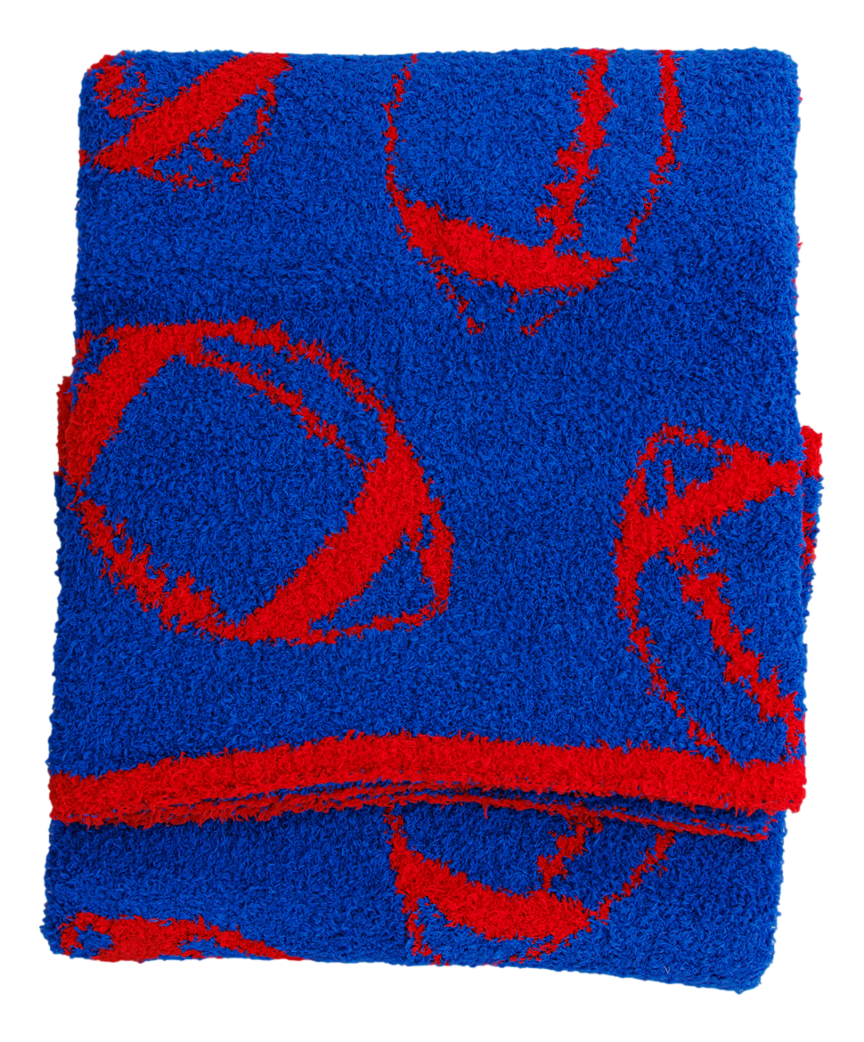 football blanket- BLUE/RED -TODDLER