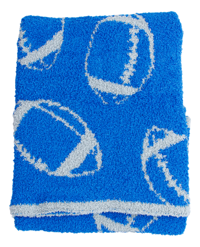 football blanket- BLUE/SILVER -TODDLER