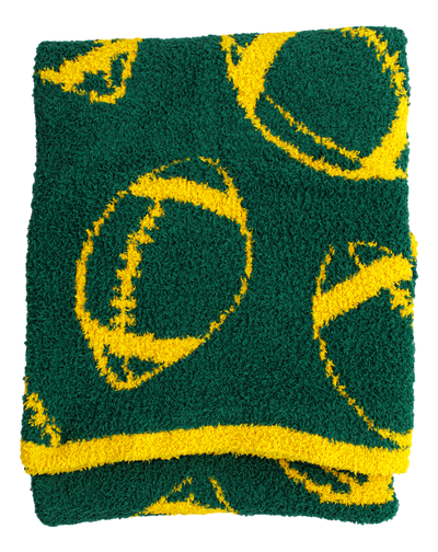 football blanket- GREEN/YELLOW -TODDLER