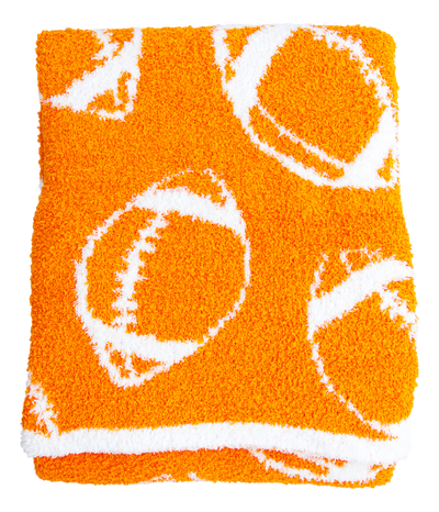 football blanket- ORANGE/WHITE -TODDLER