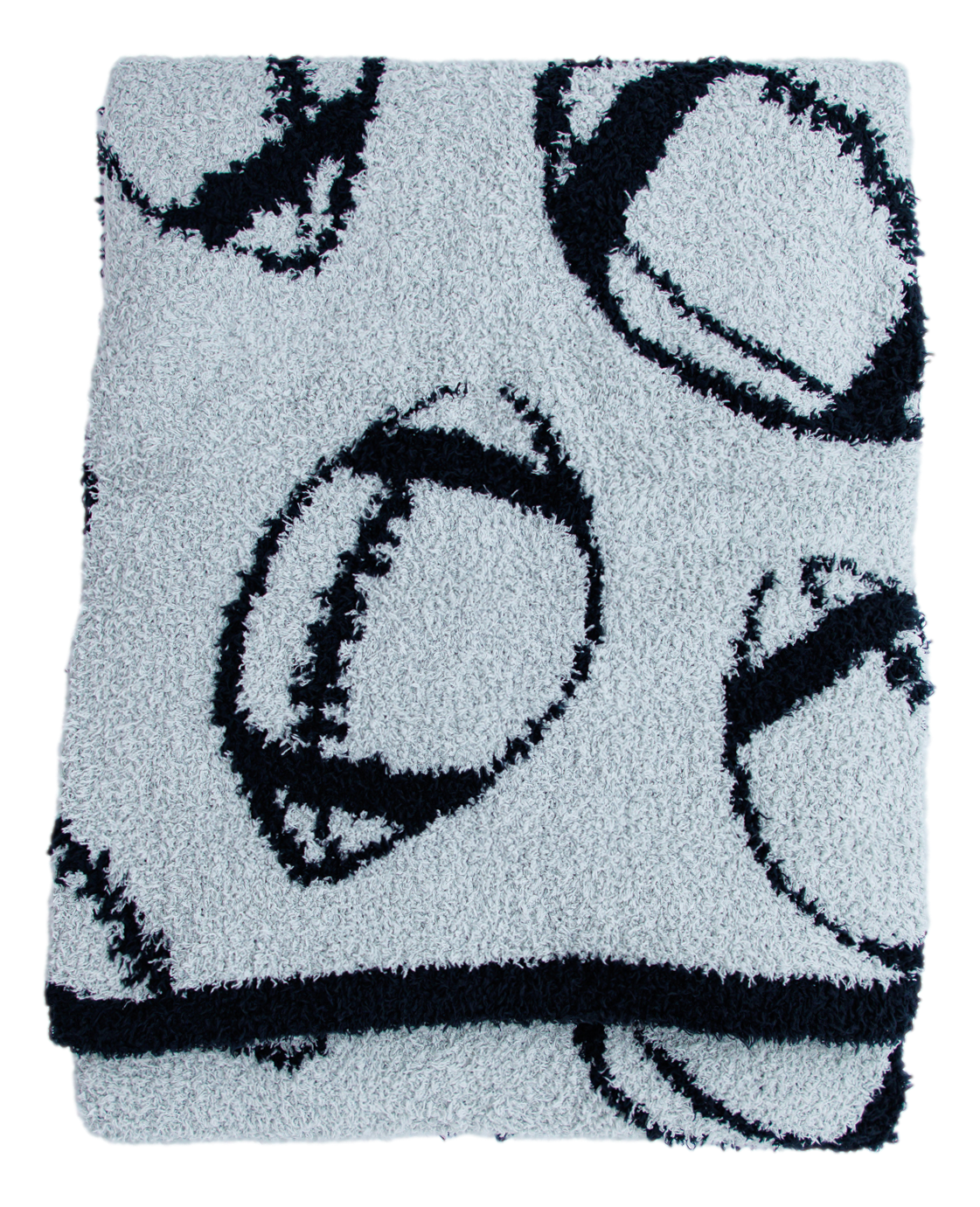 Football Blanket- SILVER/BLACK -TODDLER