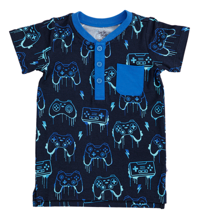 gamer henley t- shirt