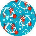 Graffiti Football: Aqua And Orange