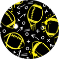 Graffiti Football: Black And Yellow/Gold