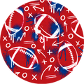 Graffiti Football: Red And Navy