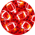 Graffiti Football: Red And Orange