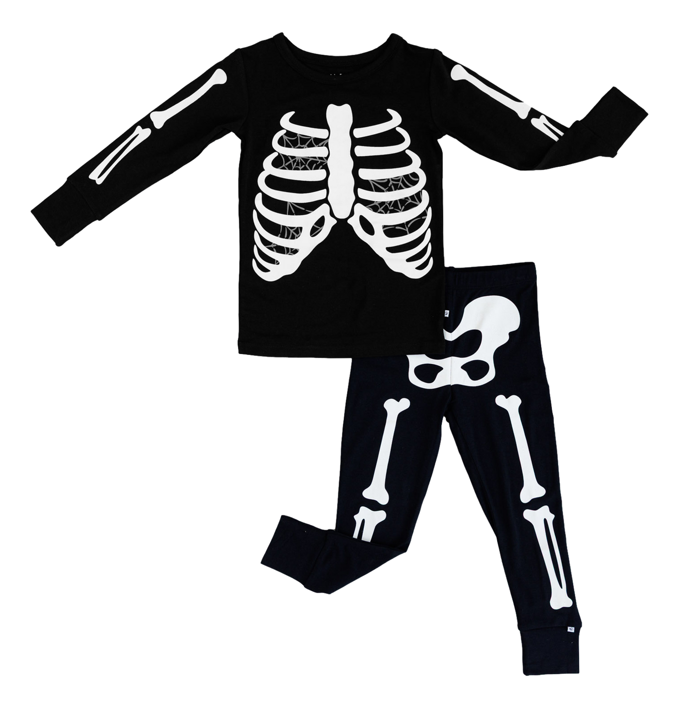 Bones Glow-In-The-Dark 2-Piece Pajamas : GREY WEBS