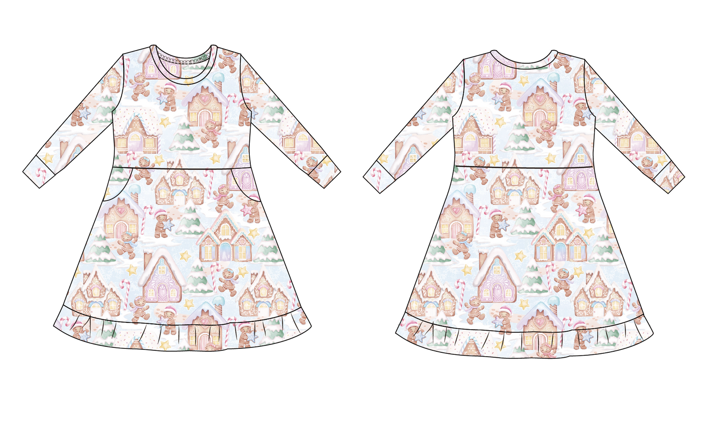 PRE-ORDER: Gingerbread Lane Bamboo Dress
