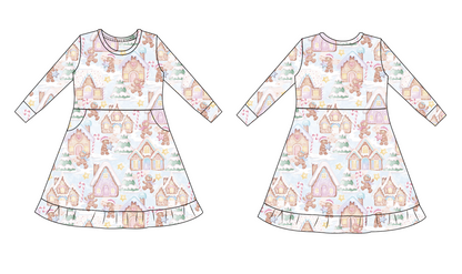 PRE-ORDER: Gingerbread Lane Bamboo Dress
