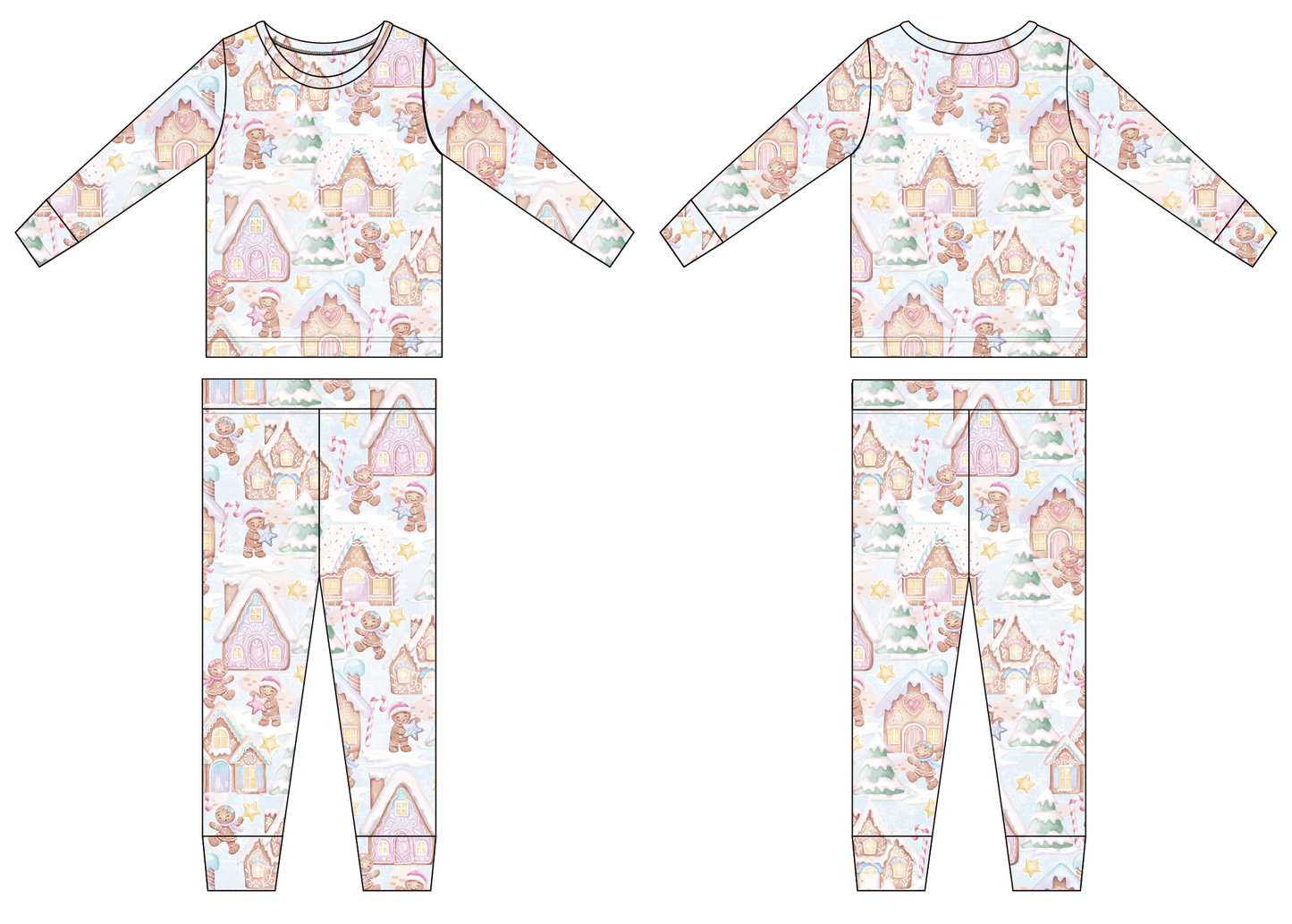 PRE-ORDER: Gingerbread Lane Bamboo Pajama Set