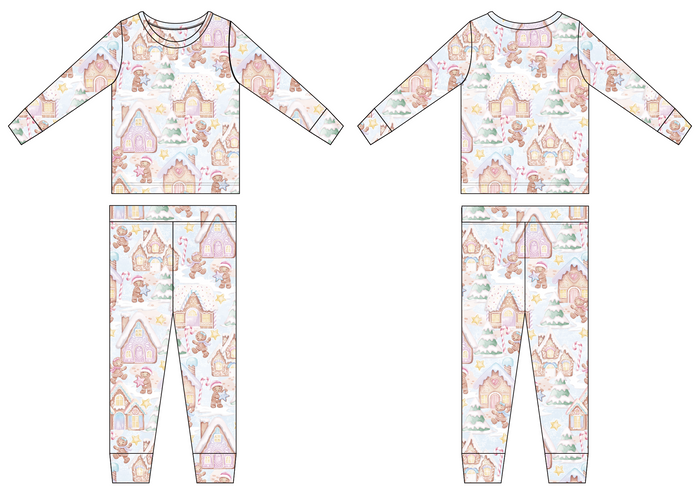 PRE SALE:  Gingerbread Lane Bamboo Pajama Set