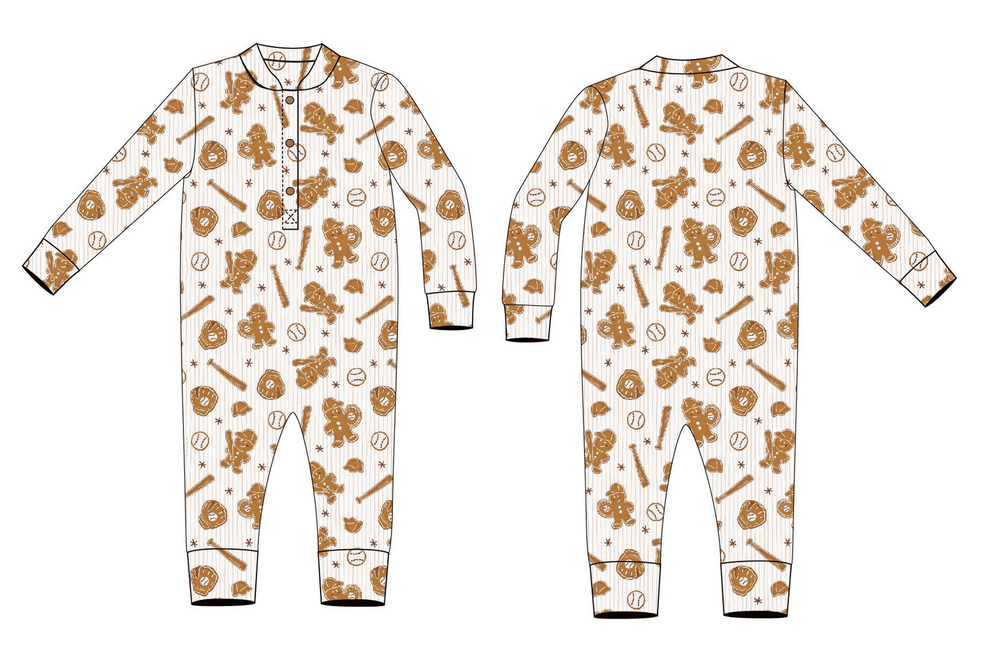 PRE-ORDER: Gingerbread Ballers Doll Romper