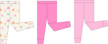 Doodle Hearts Legging Set