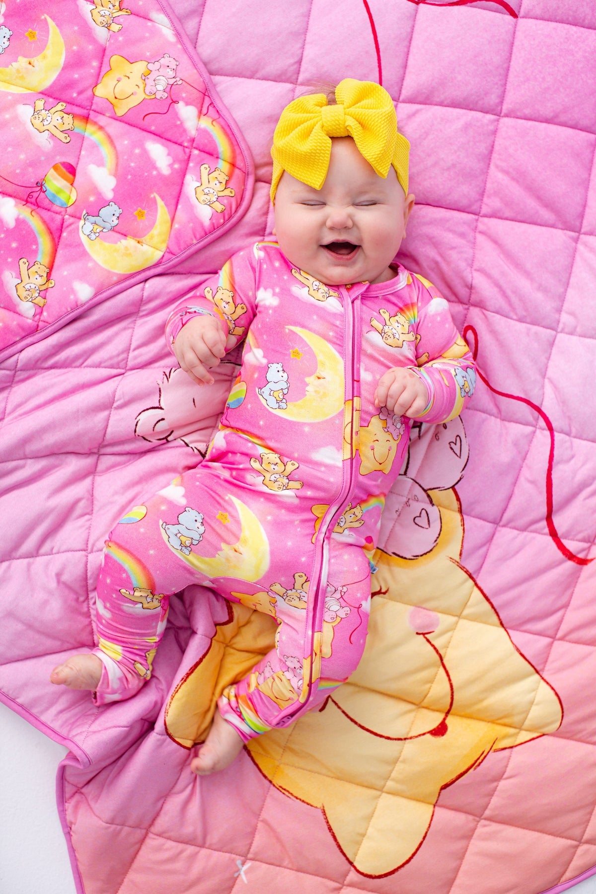 Care Bears Baby Pink Stars Convertible Romper Birdie Bean care-bears-baby-pink-stars-convertible-romper-birdie-bean