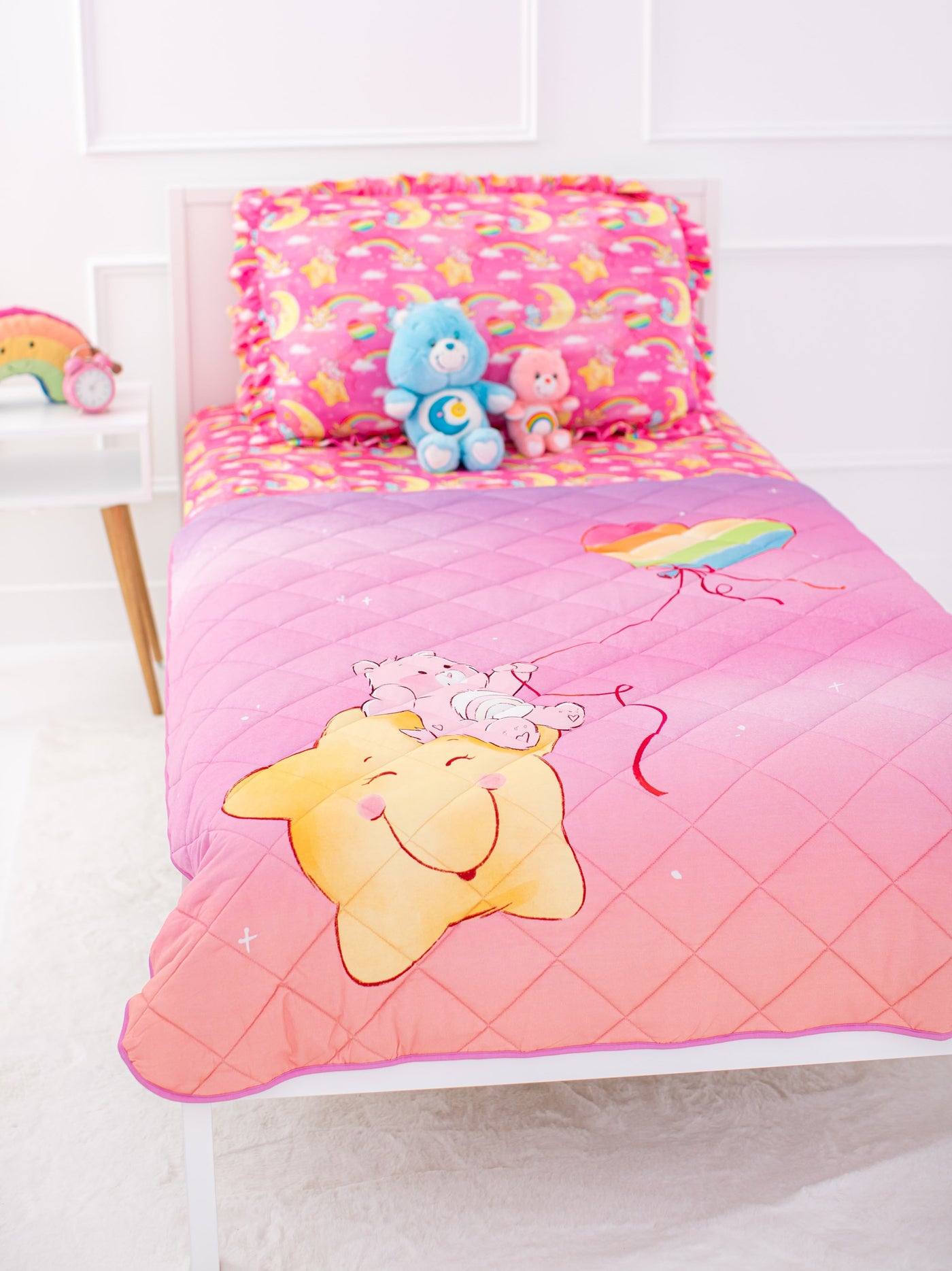 Care Bears Baby™ pink stars toddler birdie quilt