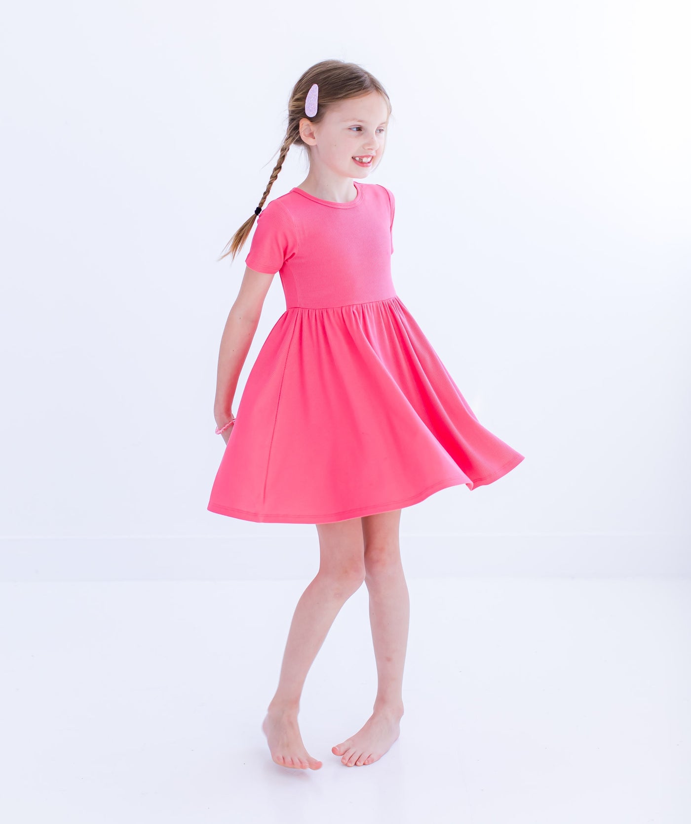 Strawberry Ribbed Birdie Dress