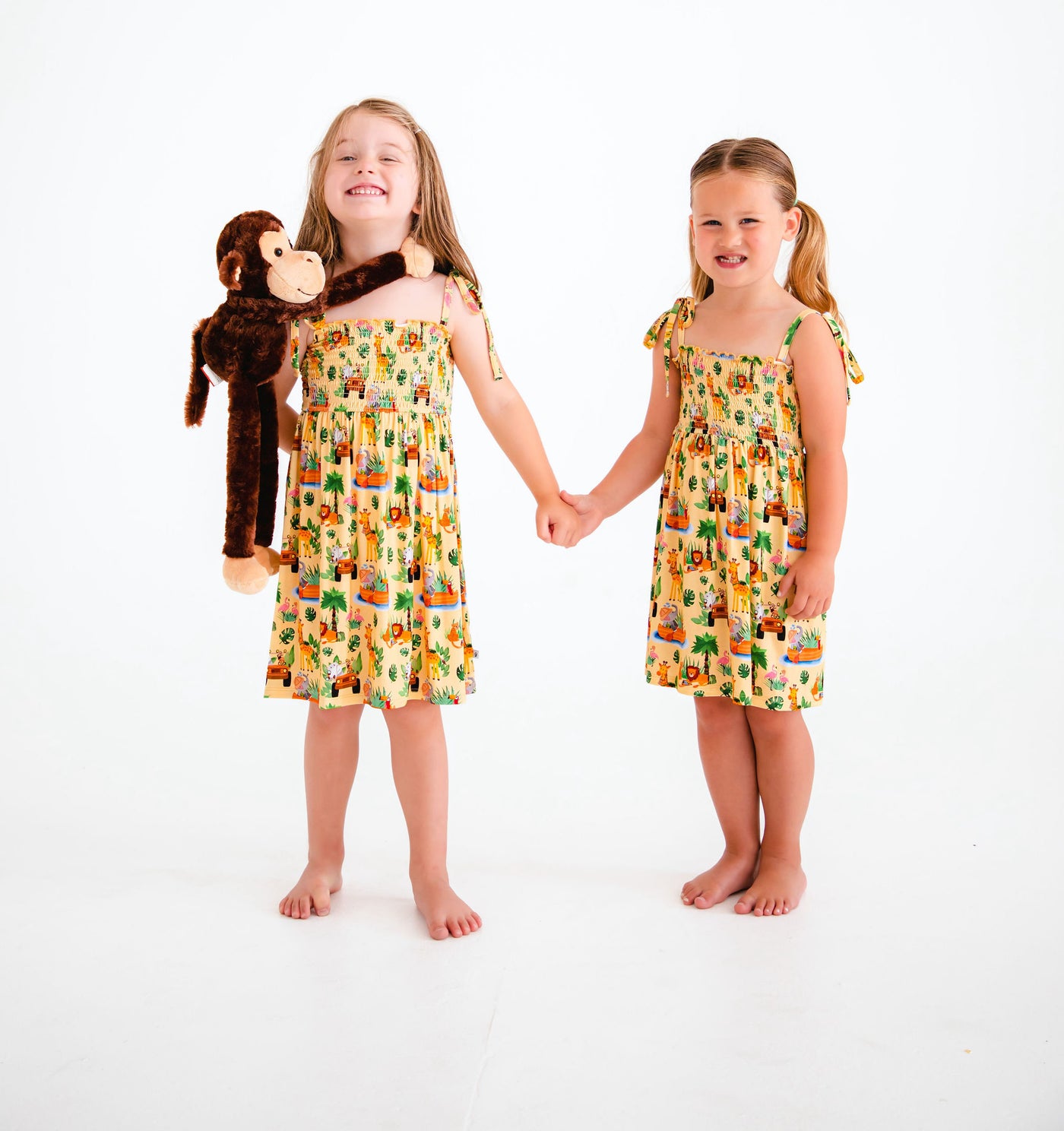 leo smocked birdie dress