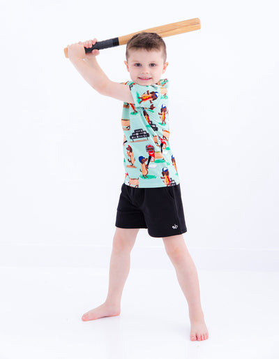 jet black bamboo/cotton shorts