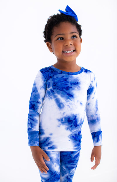 sapphire tie-dye 2-piece pajamas