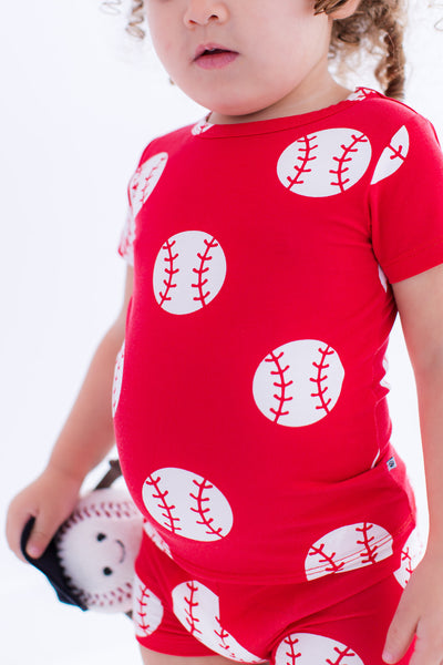 Baseball 2-piece pajamas- RED