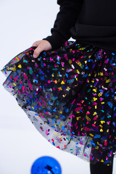 confetti foil tulle skirt