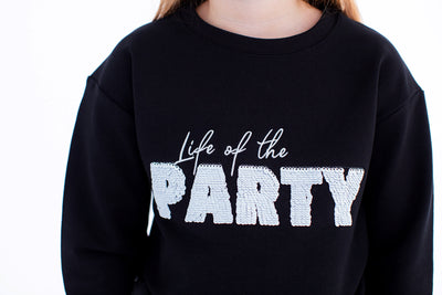 life of the party sequin crewneck sweatshirt