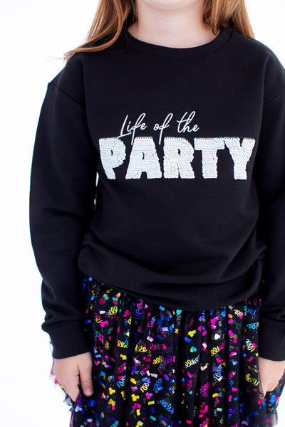 life of the party sequin crewneck sweatshirt