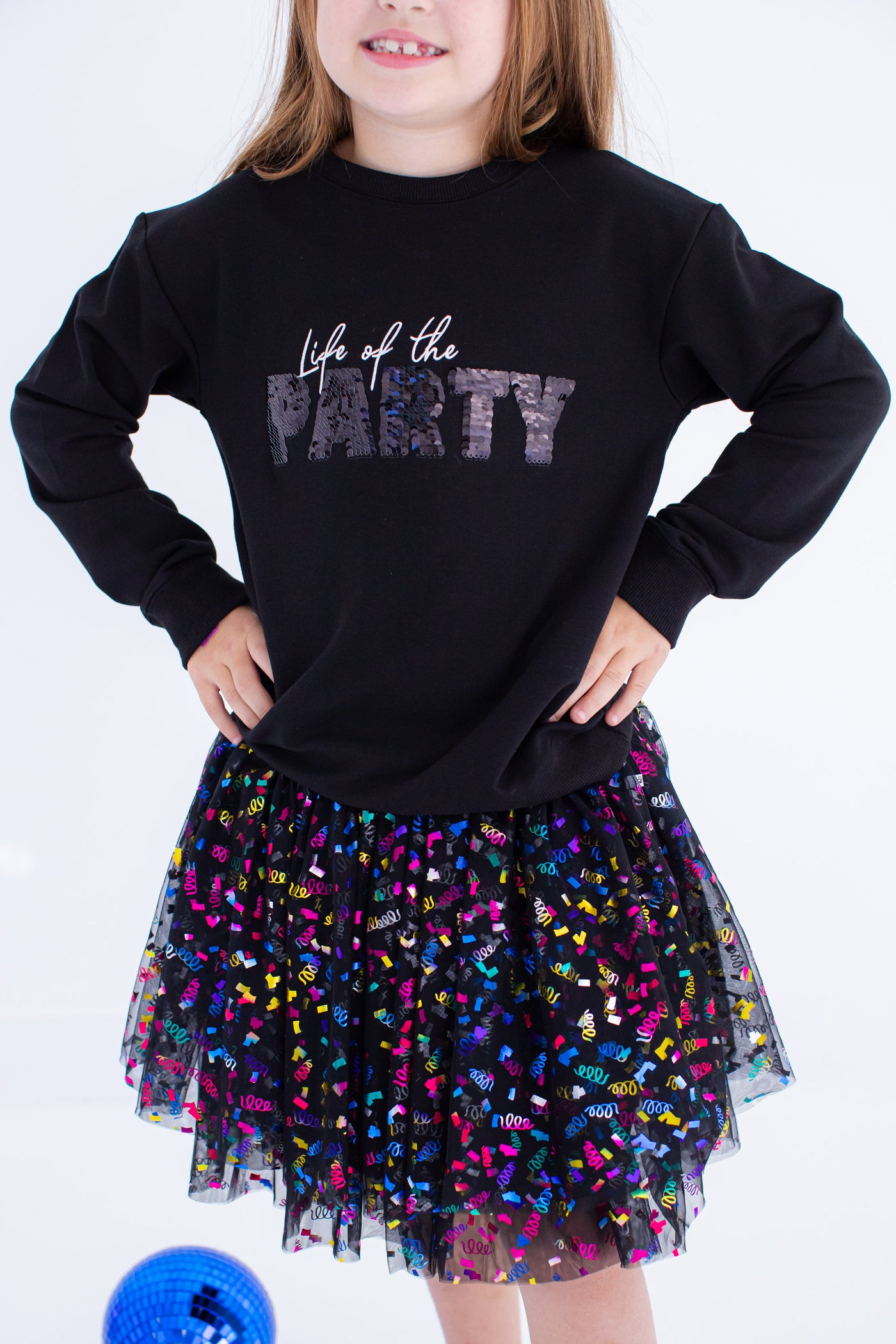 life of the party sequin crewneck sweatshirt