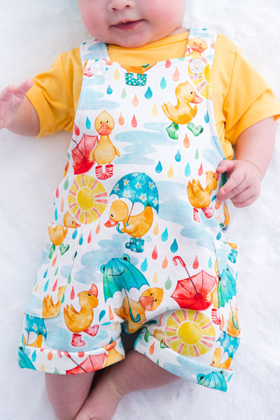puddles terry overall set